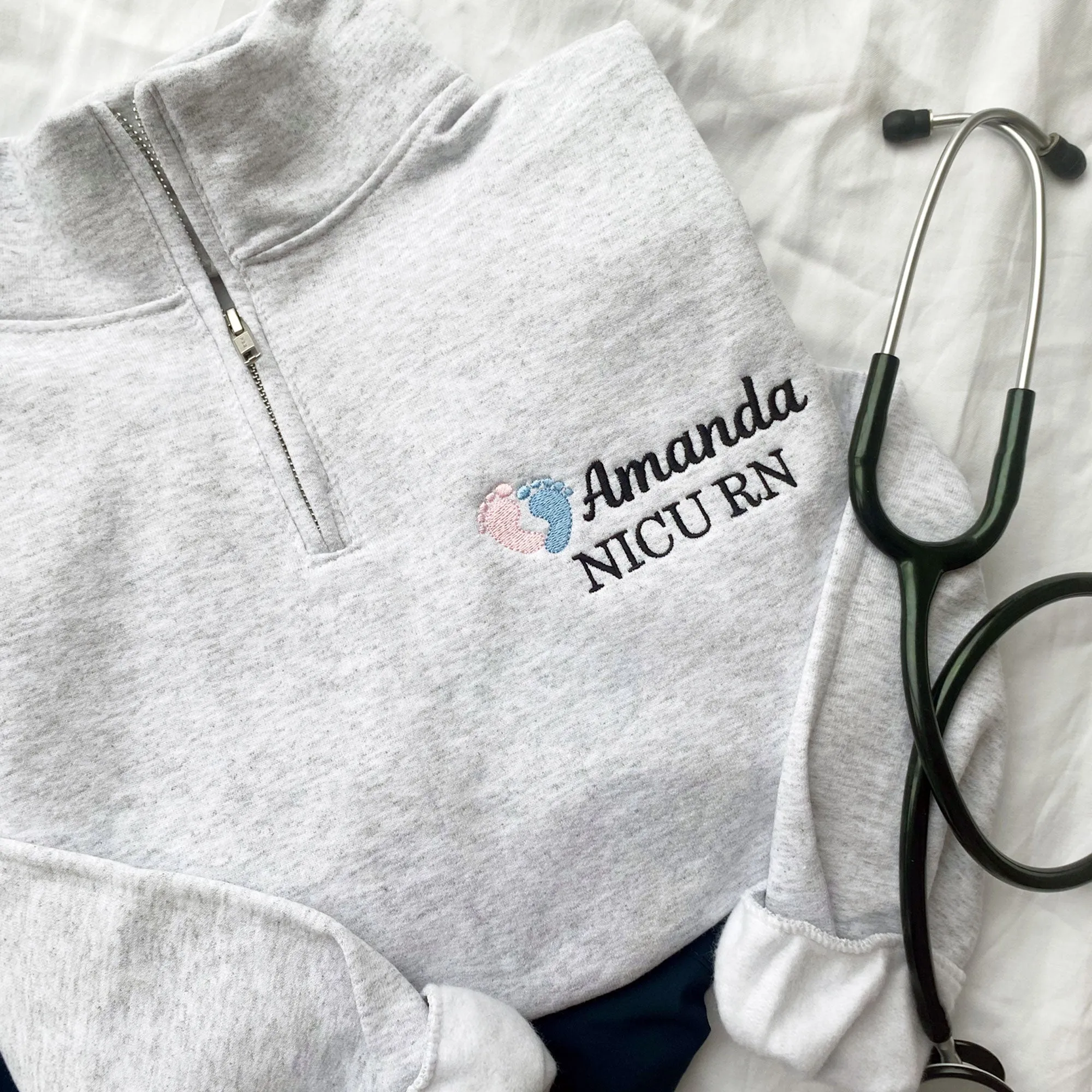Personalized NICU Nurse Jessie Quarter Zip