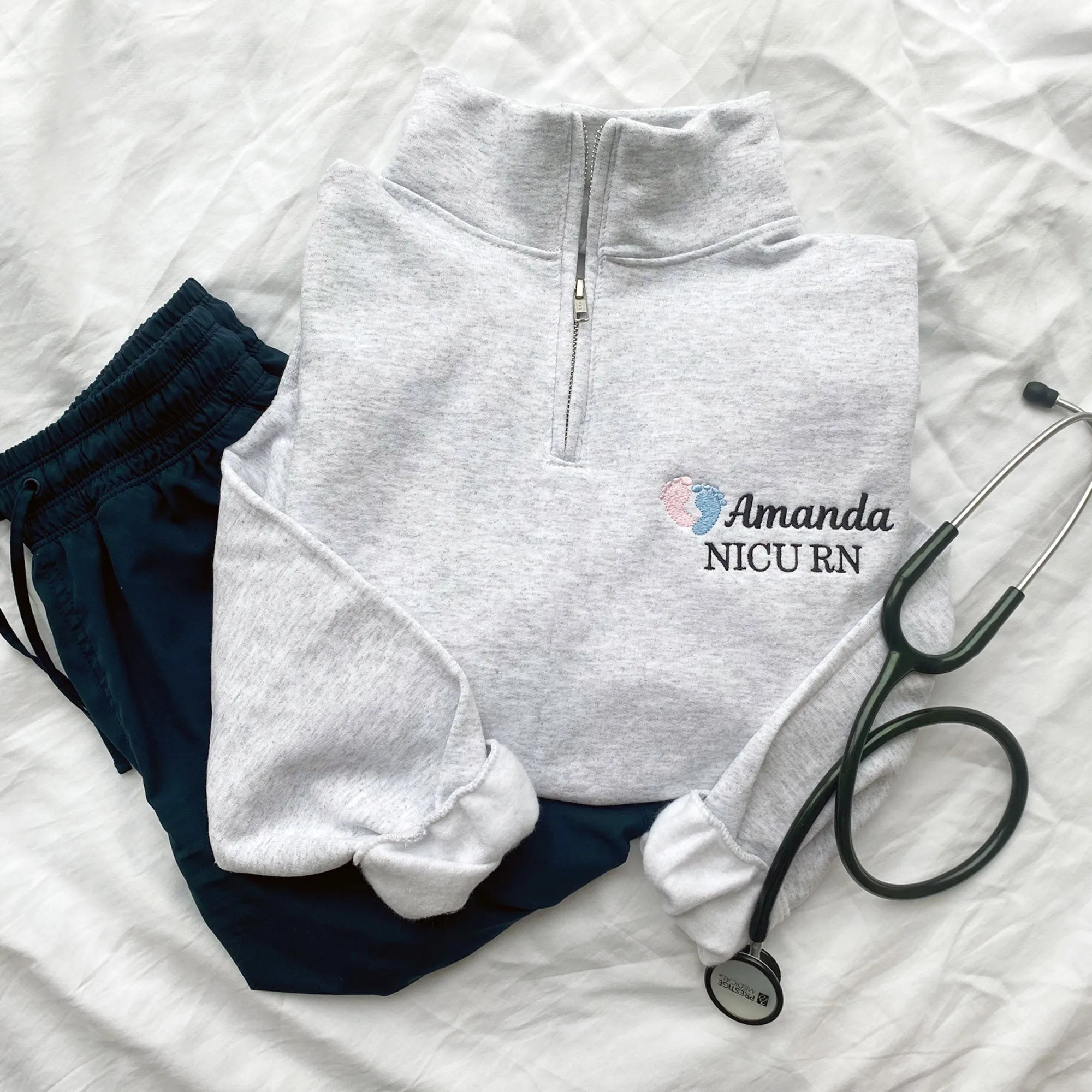 Personalized NICU Nurse Jessie Quarter Zip