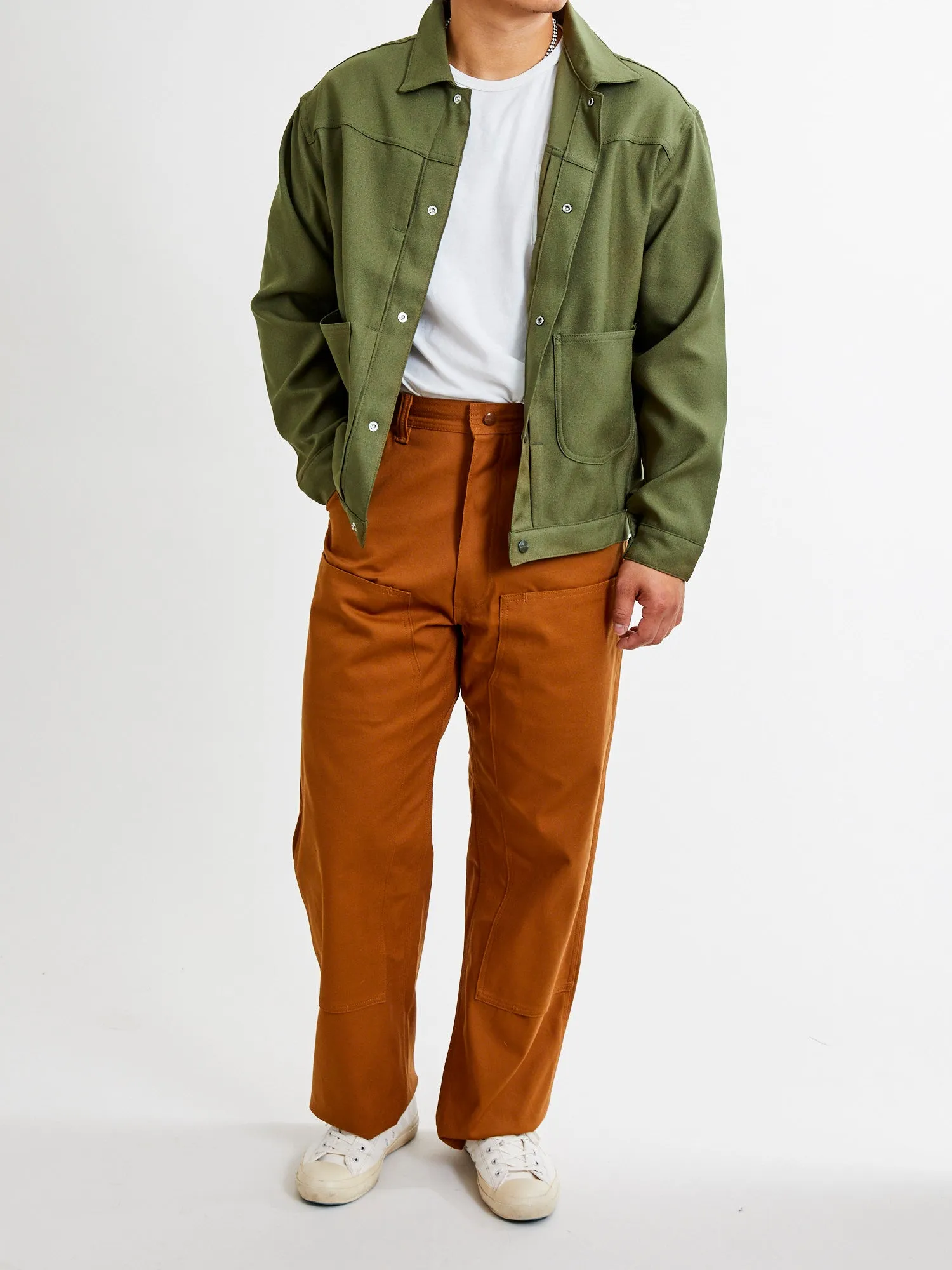 Poly Twill Gardeners Jacket in Olive
