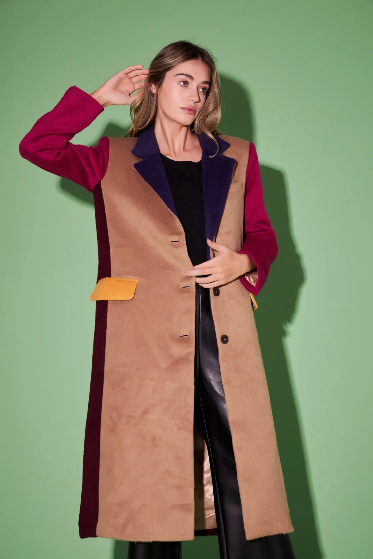 Premium Oversize Color block Coat
