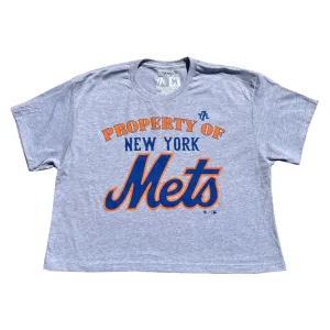 Property Of New York Mets |  Ladies Crop Top
