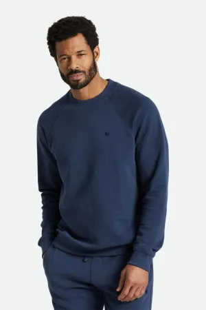 Slub French Terry Crew - Washed Navy