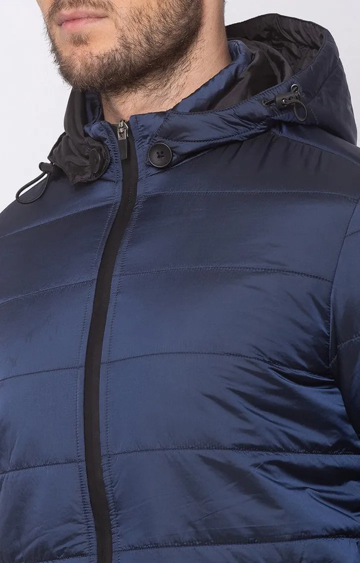 Spykar Blue Polyester Straight Fit Jacket For Men