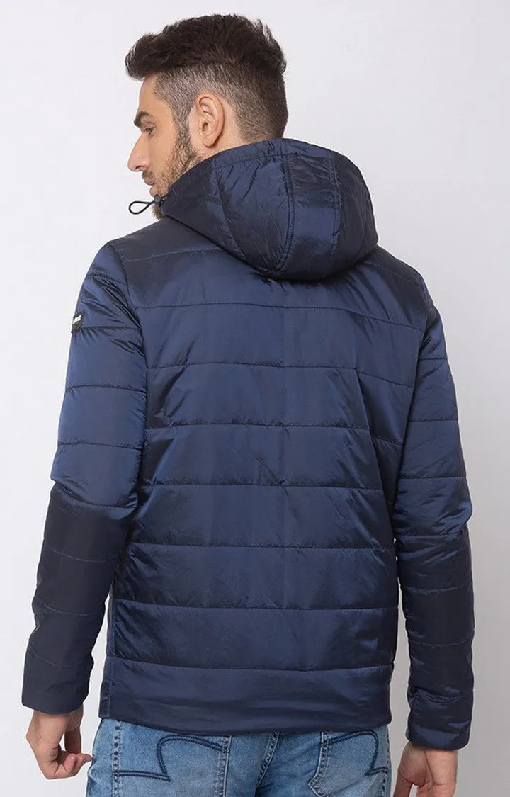 Spykar Blue Polyester Straight Fit Jacket For Men