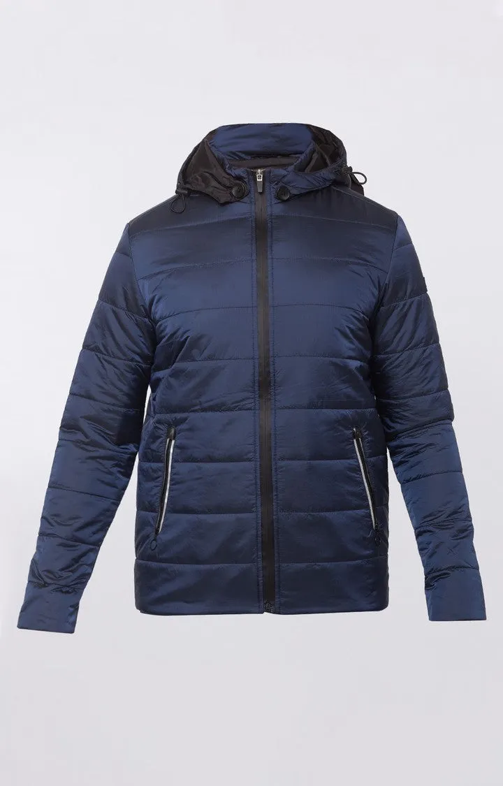 Spykar Blue Polyester Straight Fit Jacket For Men