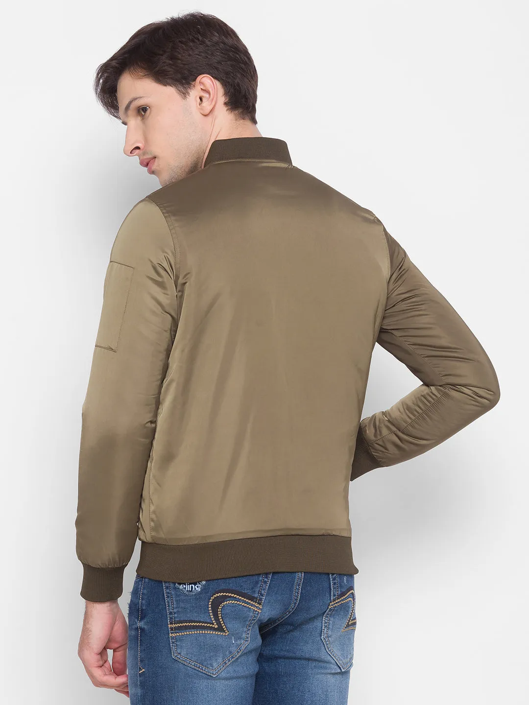 Spykar Green Polyester Men Jacket