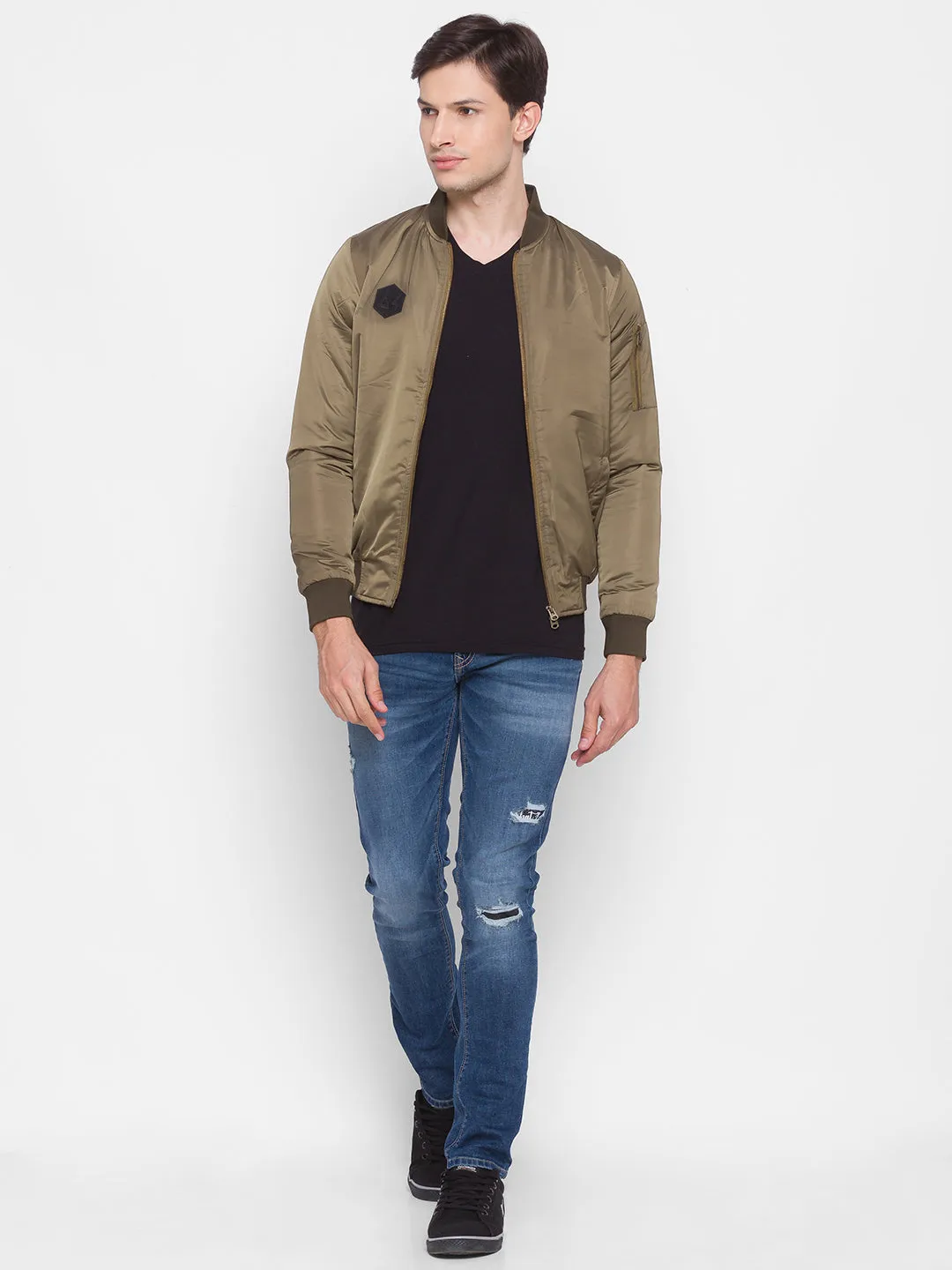 Spykar Green Polyester Men Jacket