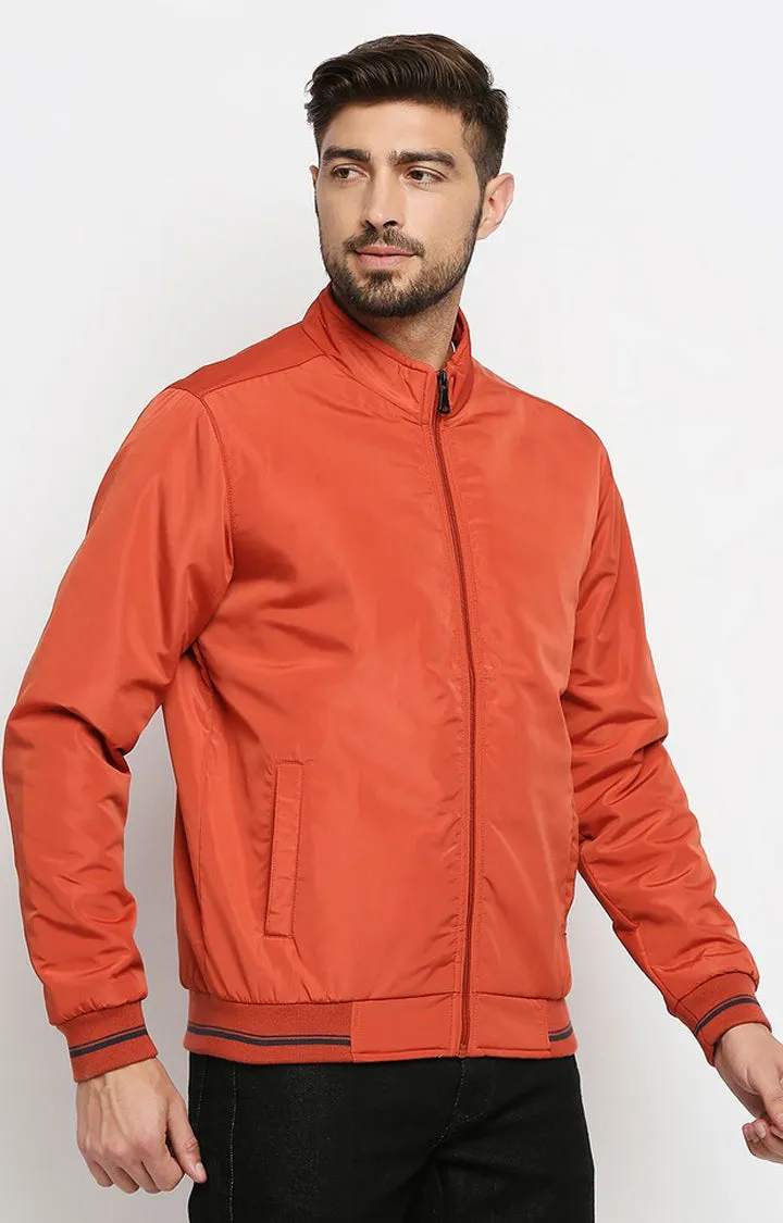 Spykar Orange Polyester Men Jacket