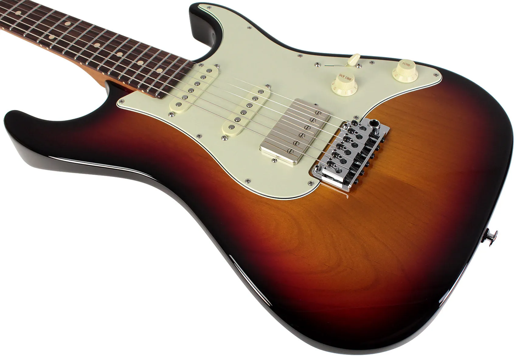 Suhr Select Standard Guitar, Roasted Neck, 3-Tone Burst