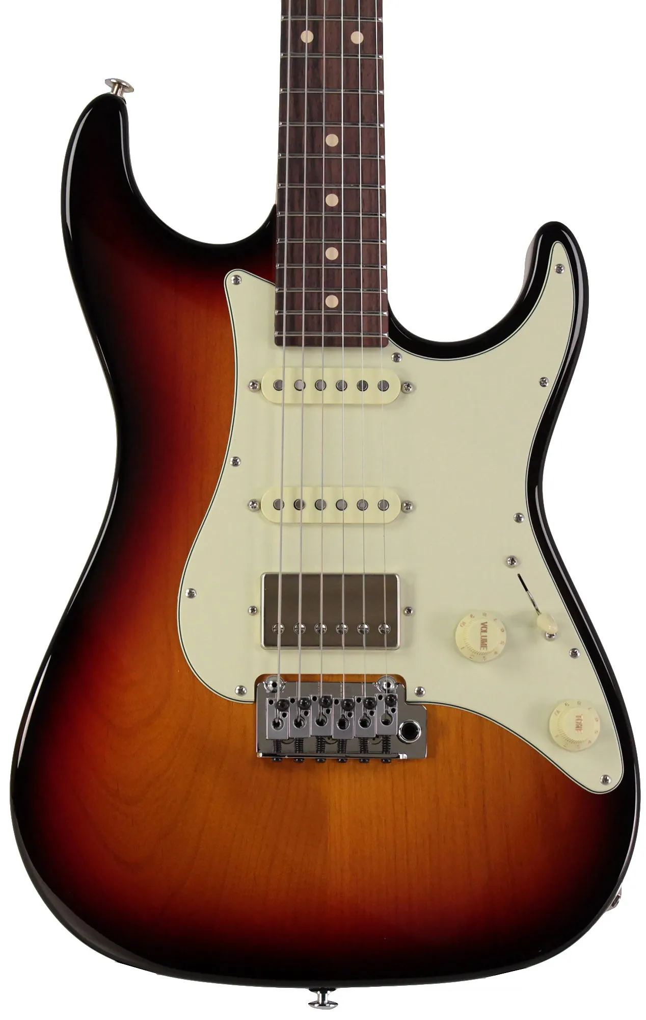 Suhr Select Standard Guitar, Roasted Neck, 3-Tone Burst