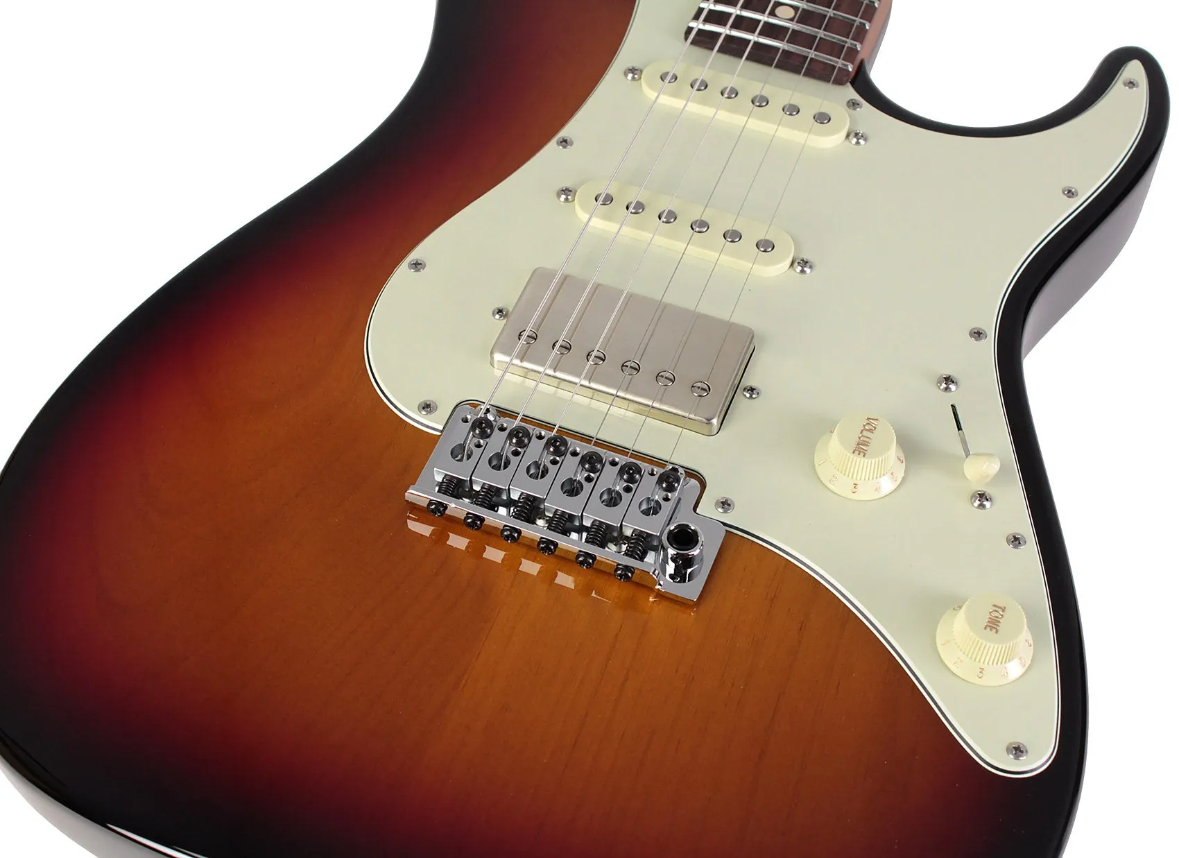Suhr Select Standard Guitar, Roasted Neck, 3-Tone Burst