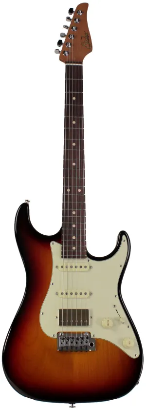 Suhr Select Standard Guitar, Roasted Neck, 3-Tone Burst