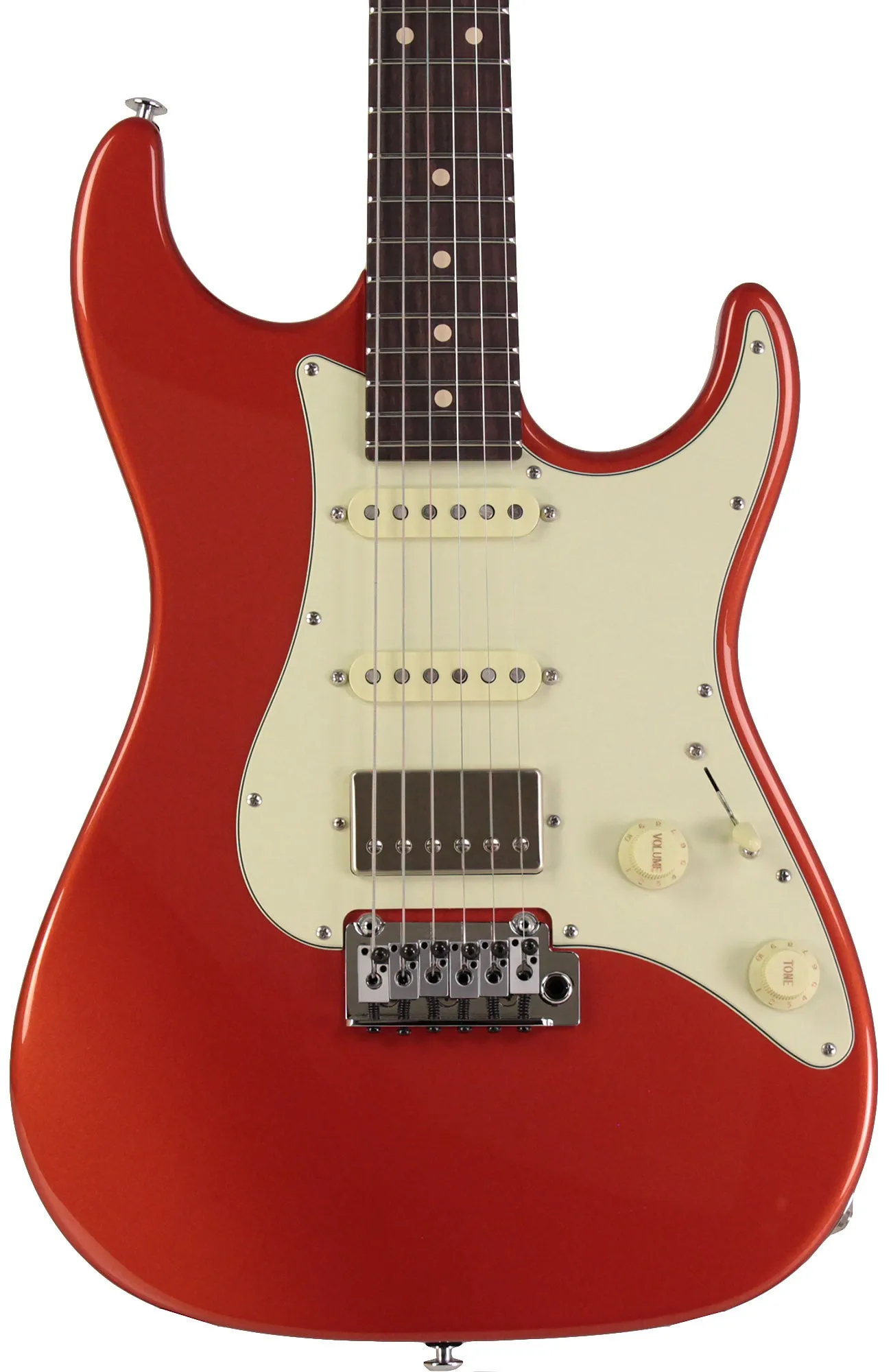 Suhr Select Standard Guitar, Roasted Neck, Orange Crush Metallic