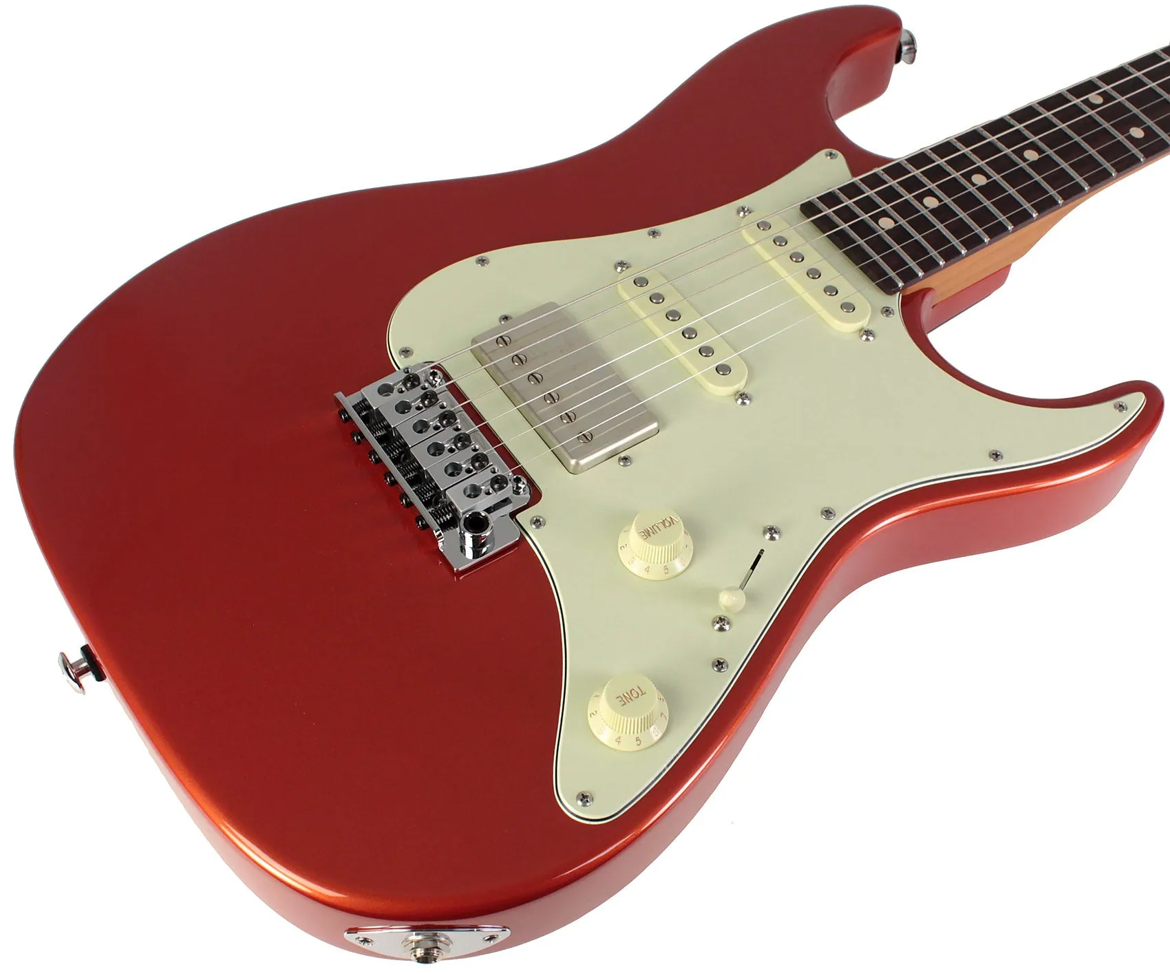 Suhr Select Standard Guitar, Roasted Neck, Orange Crush Metallic