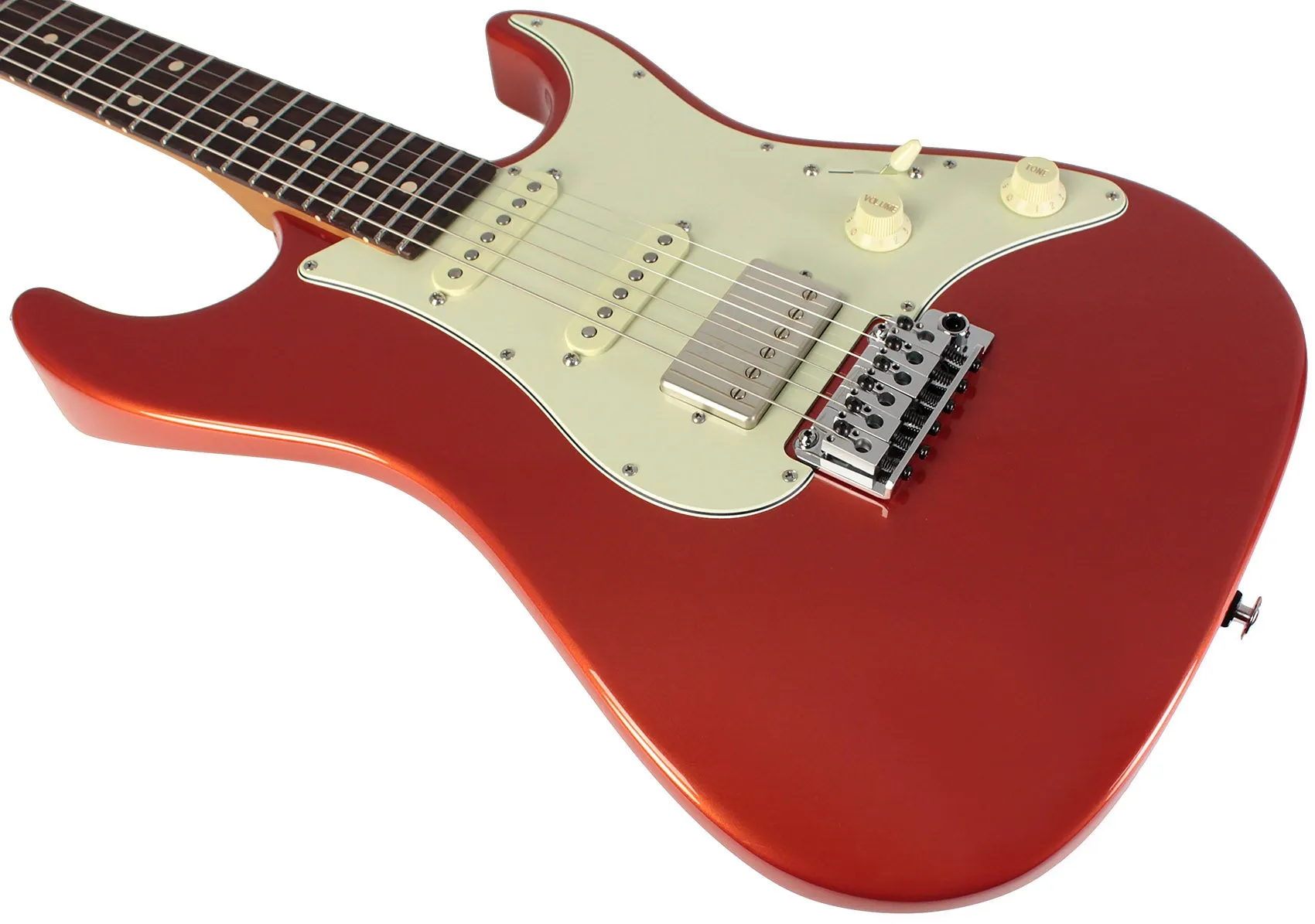 Suhr Select Standard Guitar, Roasted Neck, Orange Crush Metallic