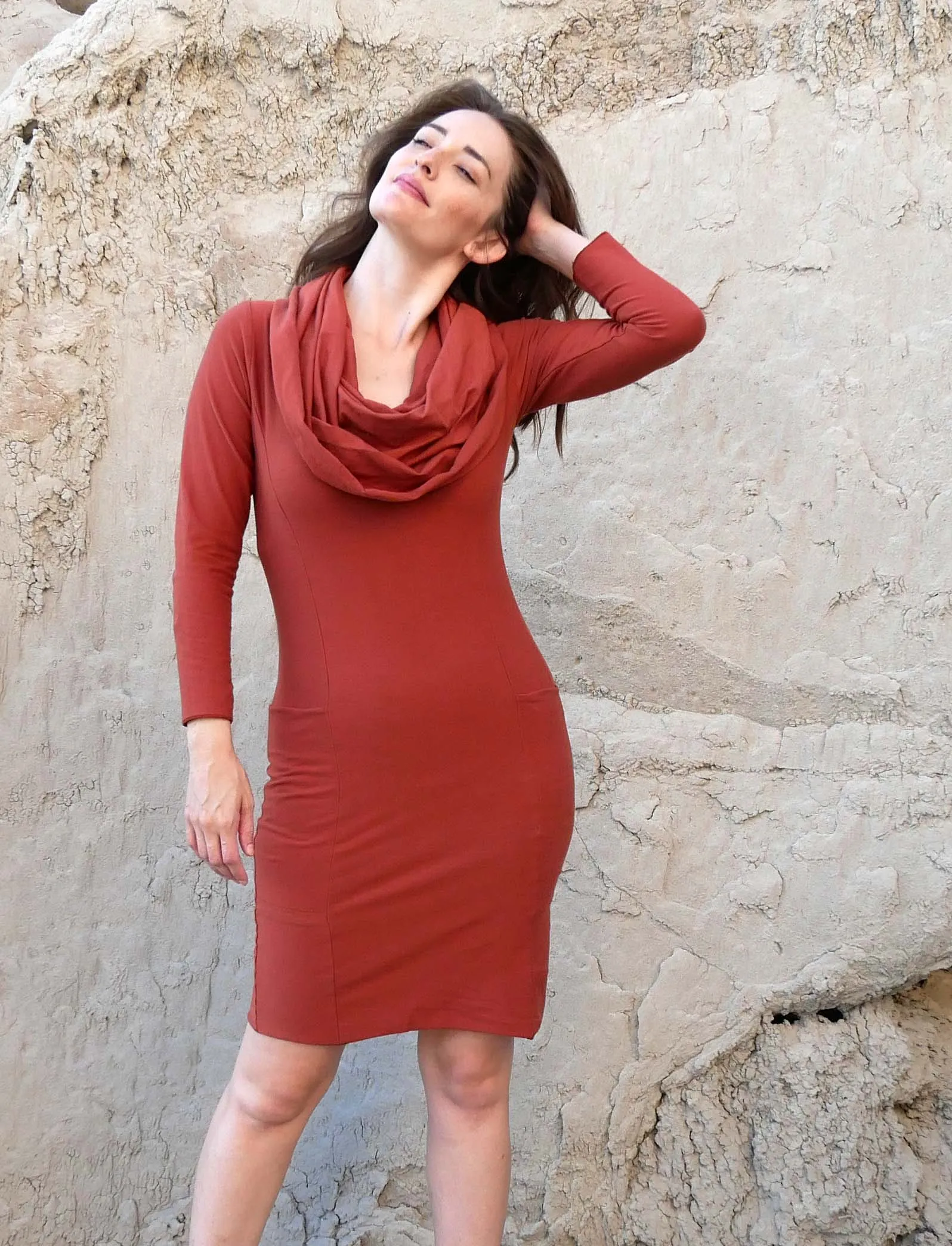 Super Cowl Perfect Pockets PENCIL Tunic
