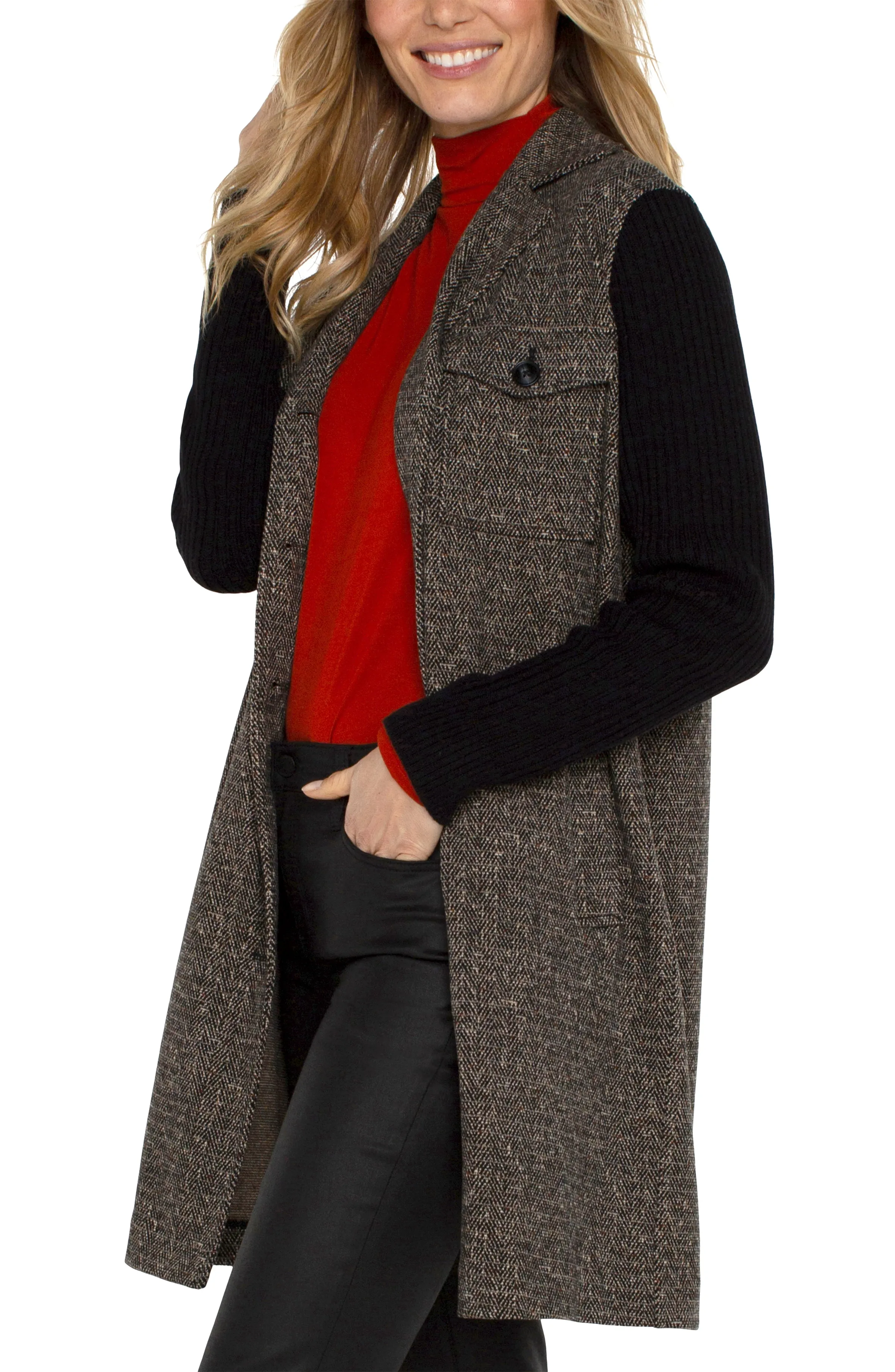 Sweater Insert Long Coatigan (Liverpool)