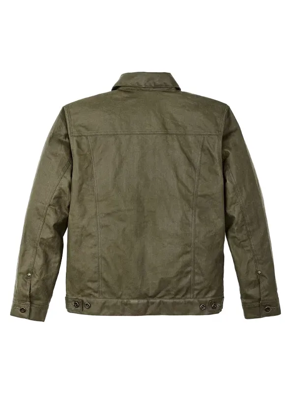 Tin Cloth Short Lined Cruiser Jacket: Military Green