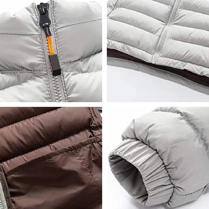 Varm tjock vinterparka fr mn