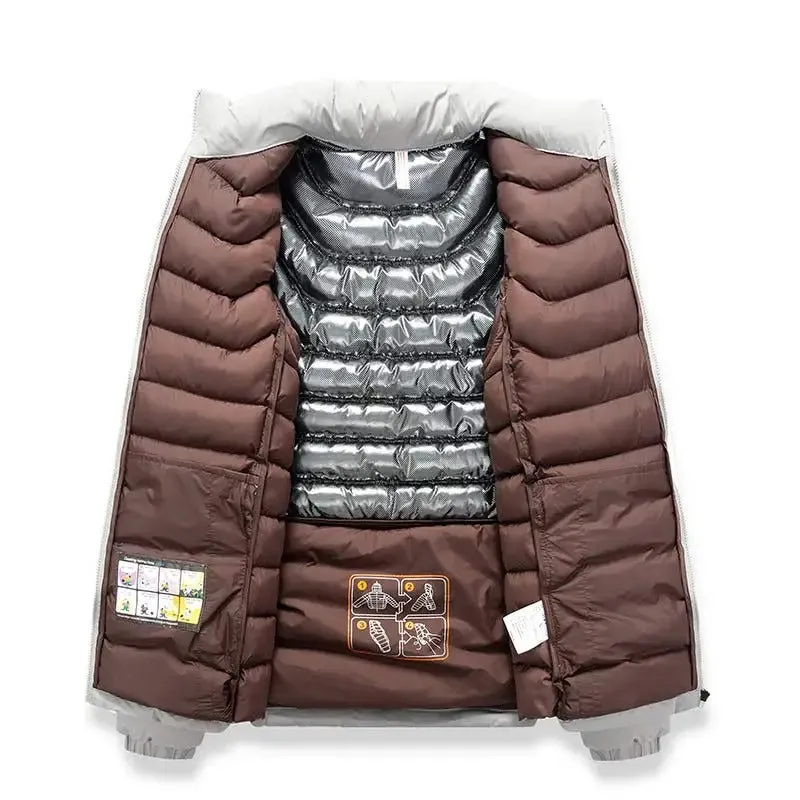 Varm tjock vinterparka fr mn