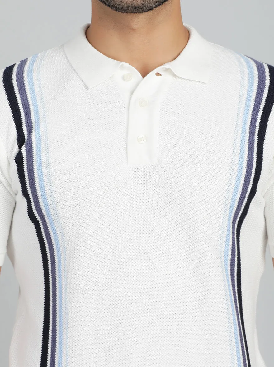 White Solid Slim Fit Winter T-Shirt | JadeBlue