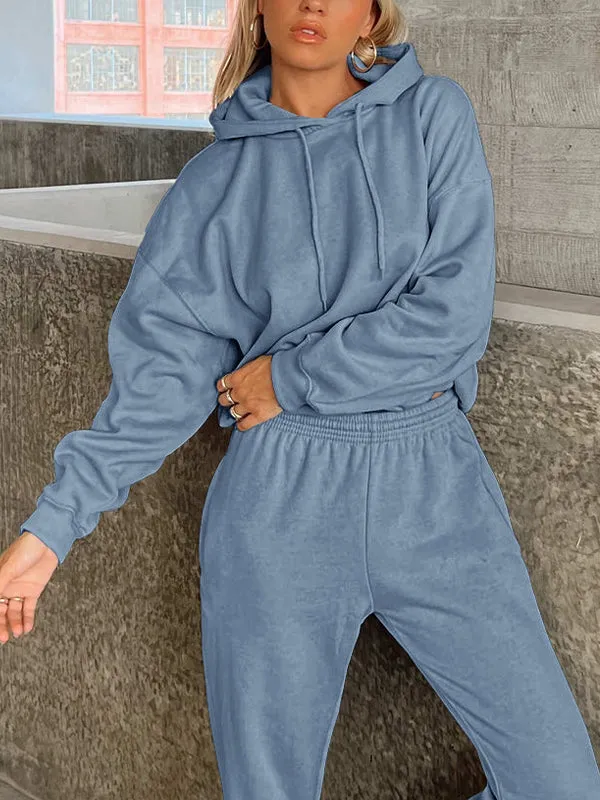 Women's Loose Sweat-Absorbent Quick-Drying Hooded Sportswear