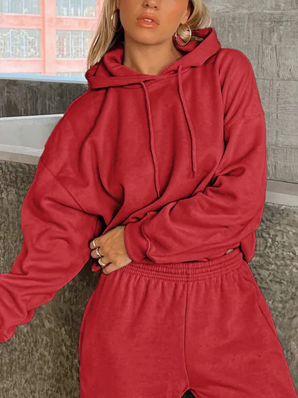 Women's Loose Sweat-Absorbent Quick-Drying Hooded Sportswear