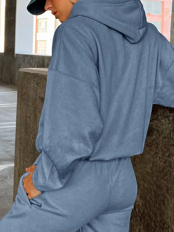 Women's Loose Sweat-Absorbent Quick-Drying Hooded Sportswear