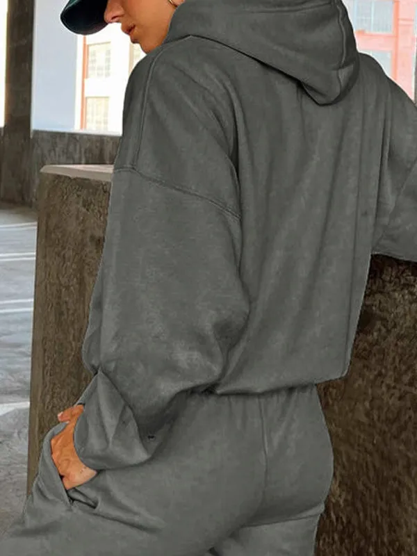 Women's Loose Sweat-Absorbent Quick-Drying Hooded Sportswear