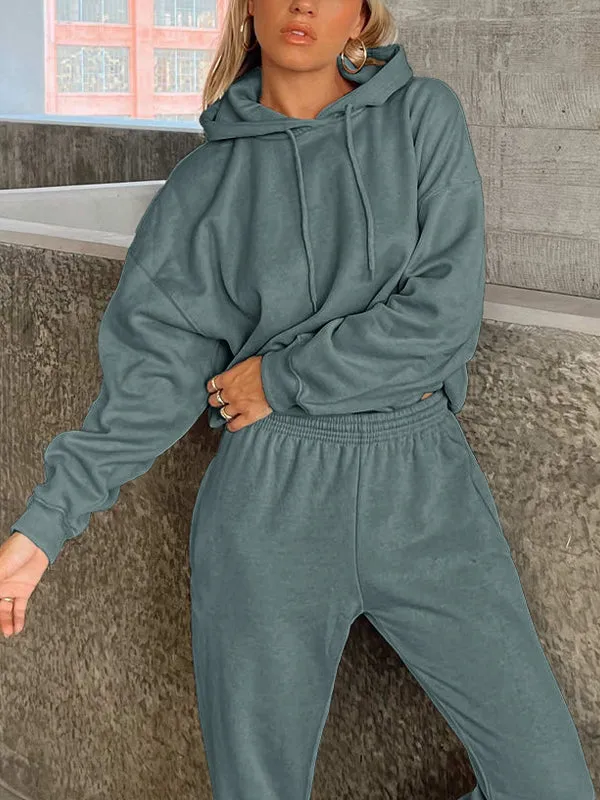 Women's Loose Sweat-Absorbent Quick-Drying Hooded Sportswear