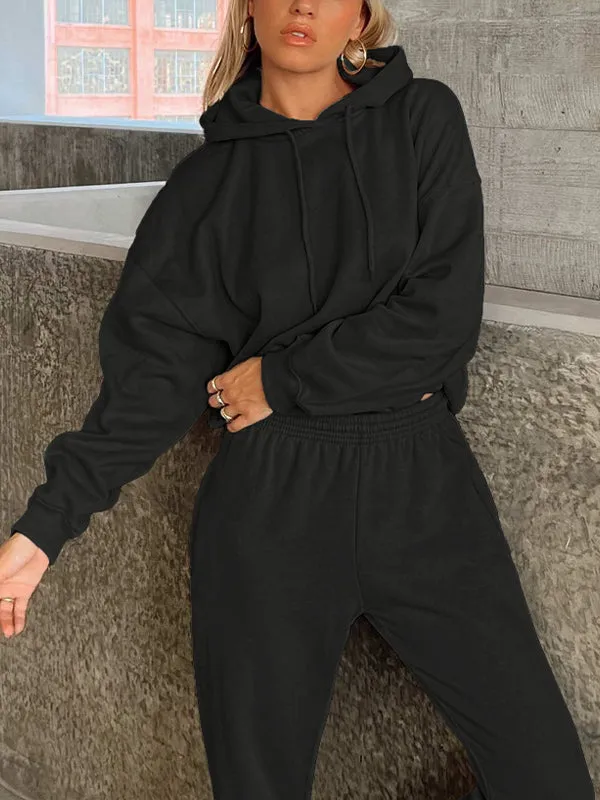 Women's Loose Sweat-Absorbent Quick-Drying Hooded Sportswear