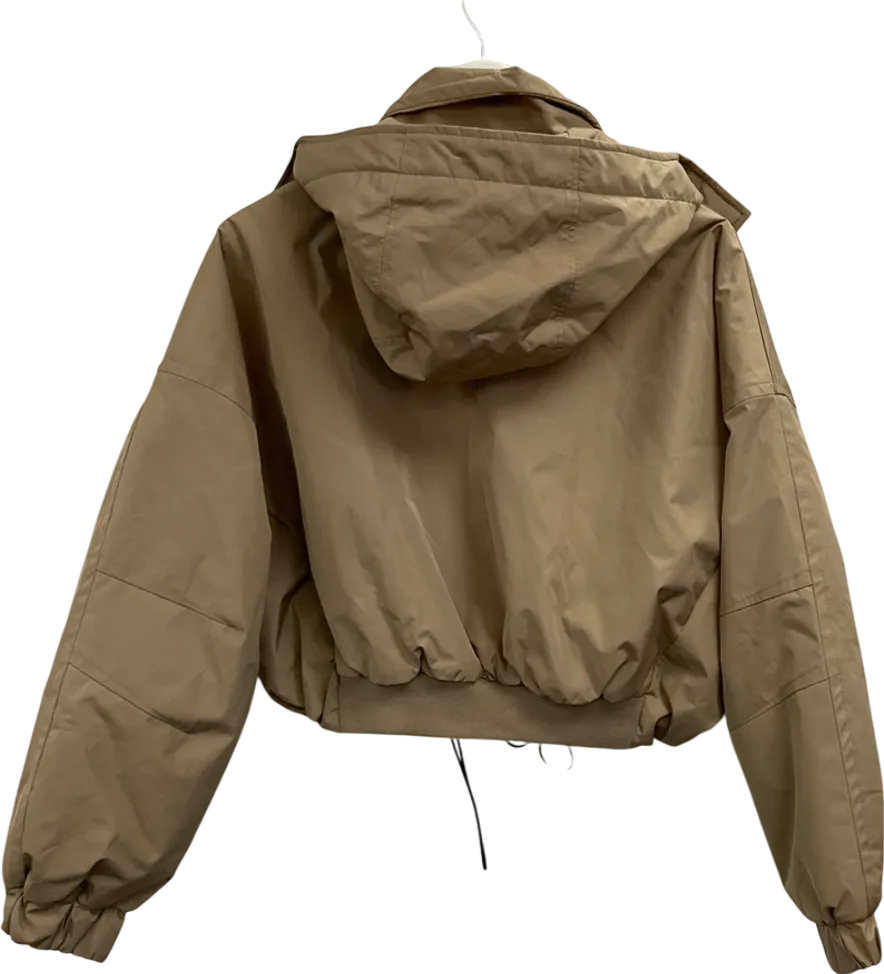 ZARA Beige Short Bomber Jacket UK L
